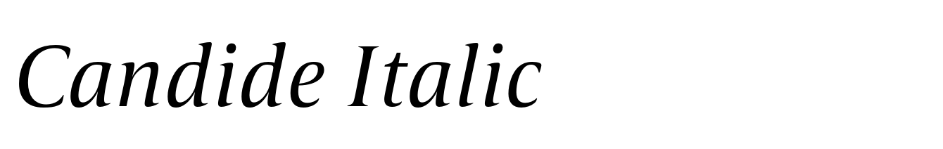 Candide Italic